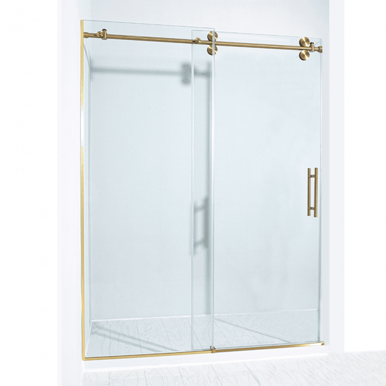 1 Apis Glass single sliding frameless shower door shower glass shower enclosures crescent series