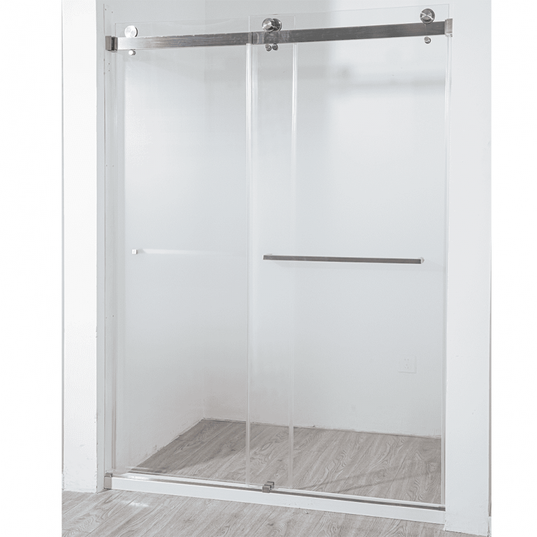 2 Apis Glass double frameless sliding door Cambrige series soft closing shower door shower enclosure