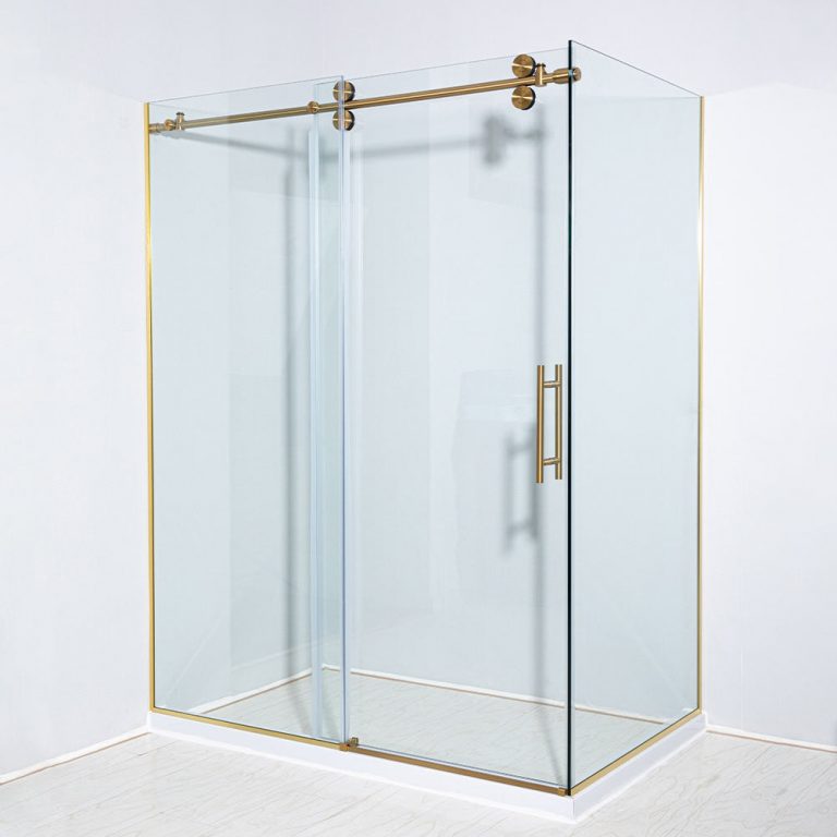 Frameless Single Sliding Door with Return Panel