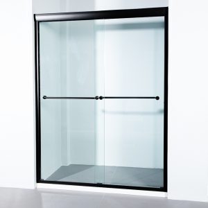 Semi-Frameless Aluminum Double Sliding Shower Door with 10mm Tempered Glass Apisglass