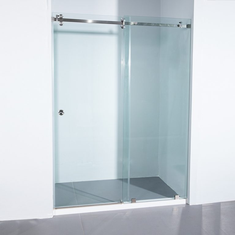 Serenity Frameless Shower Door Fixed With Clamps Apisglass