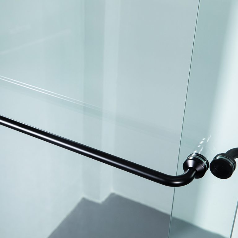 Tubing Towel Bar As Handle For Double Sliding Shower Doors Apisglass